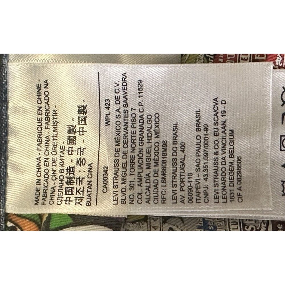 Levi's Super Mario Womens Jeans 501 Original Cropped Light Wash Blue W 26 x L 30 - Picture 12 of 16